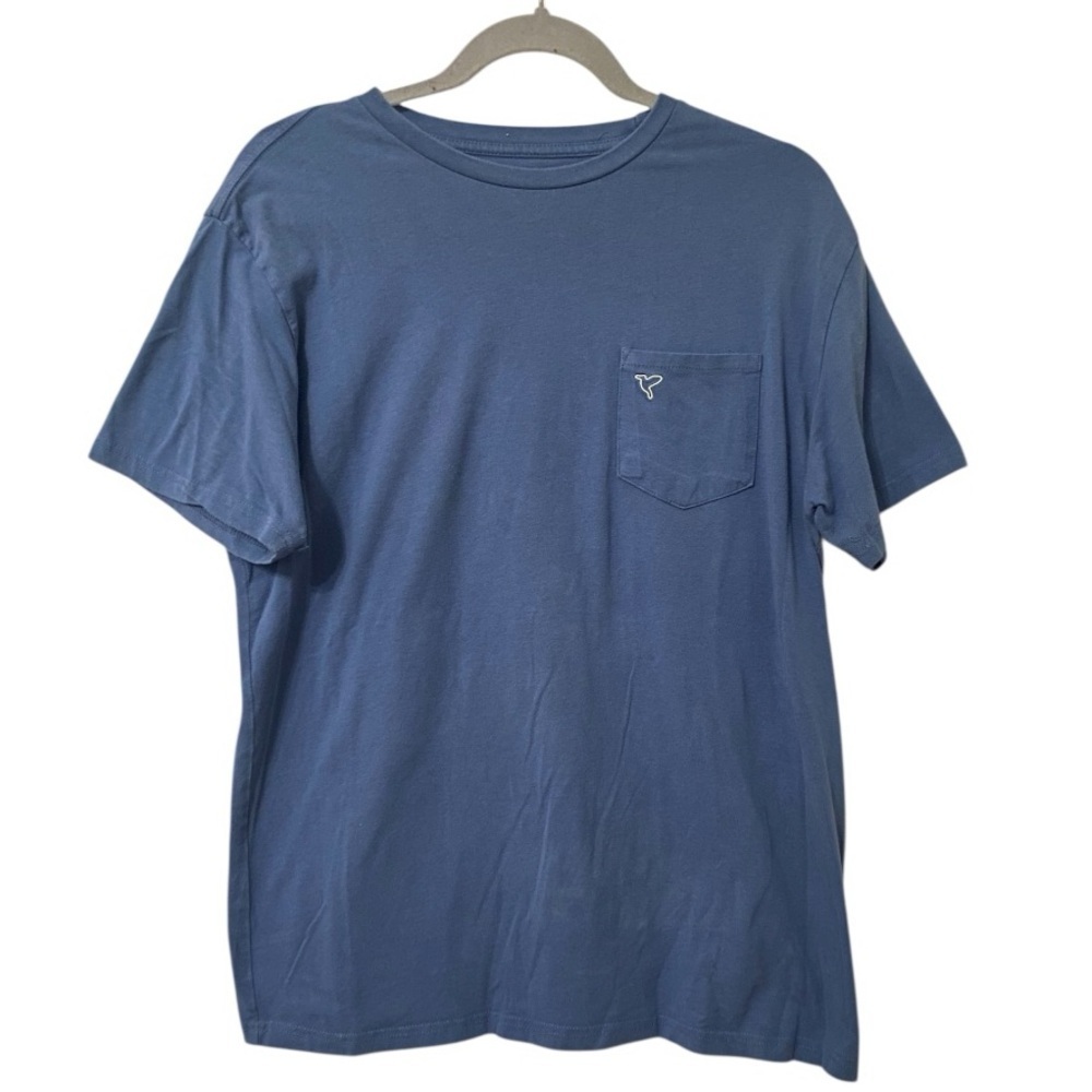 Birddogs Men's Slate Blue Pocket Cotton Short Sleeve Tee